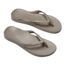 Archies Arch Support Flip Flops in Taupe